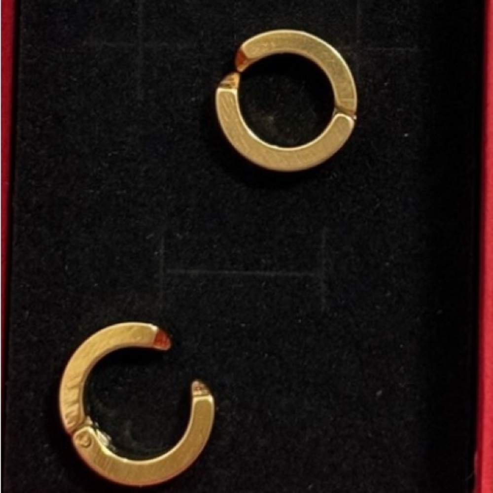 NEW Nordstrom Elegant Gold Hoop Small Earrings Clip on Style
